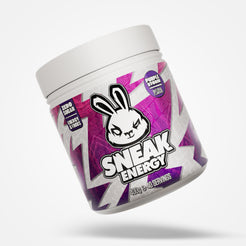 Sneak Energy Purple Storm tub with a purple and white design on a white background