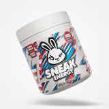 Sneak Energy rocket punch tub with a cartoon rabbit design on a white background