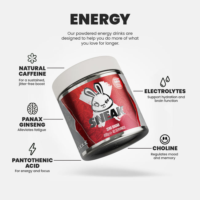 Cherry energy drink tub