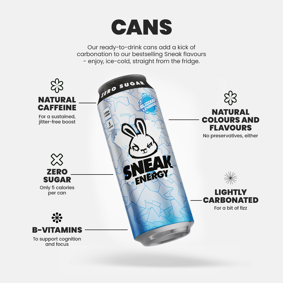 Sneak Energy 12 Pack Cans - 500ml