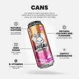 tropical energy drink cans