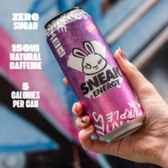 Purple storm energy drink cans