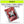 Red energy drink sachet with a logo and text on a white background