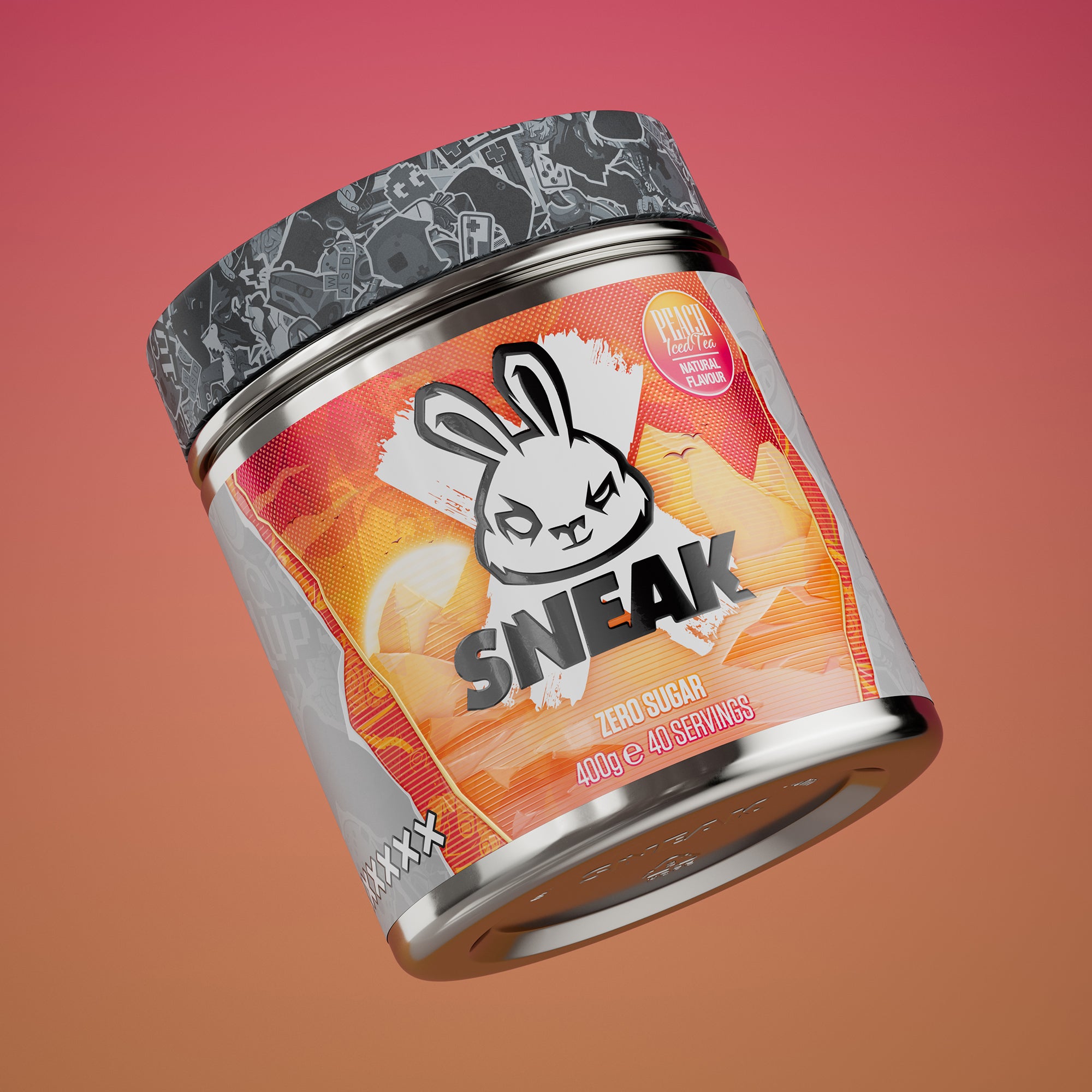 Peach Iced Tea – Peach Energy Drink – Sneak