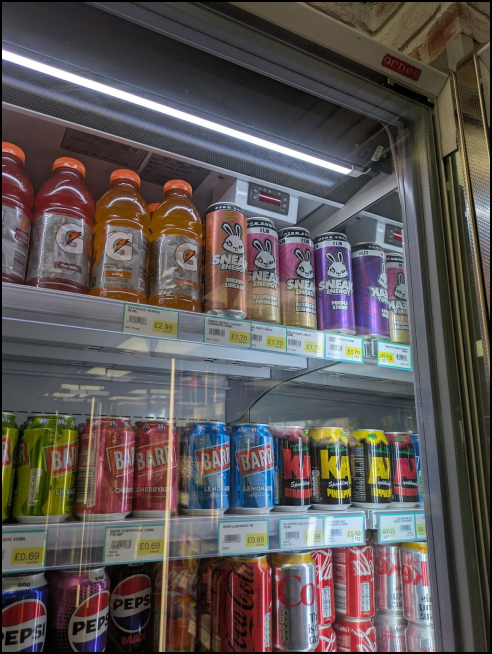 Sneak in a store fridge